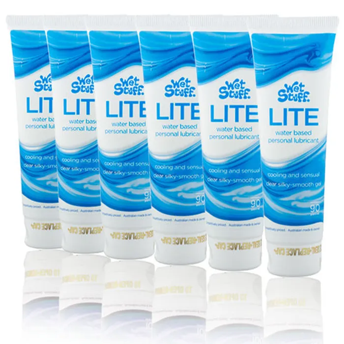 6x Wet Stuff Lite 90g Personal Lubricant Sex Lube WaterBased Wet Stuff Sexual Health Wellbeing