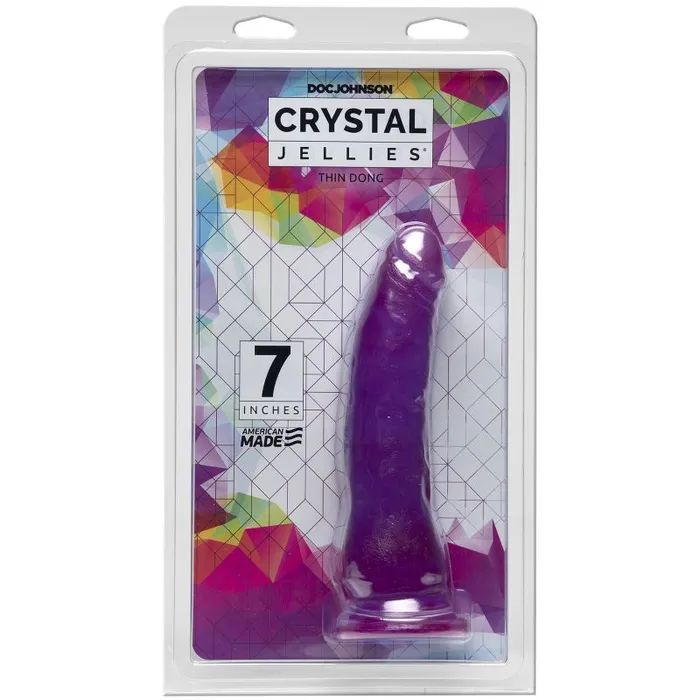 7 in Thin Dong Purple | Crystal Jellies Dildos