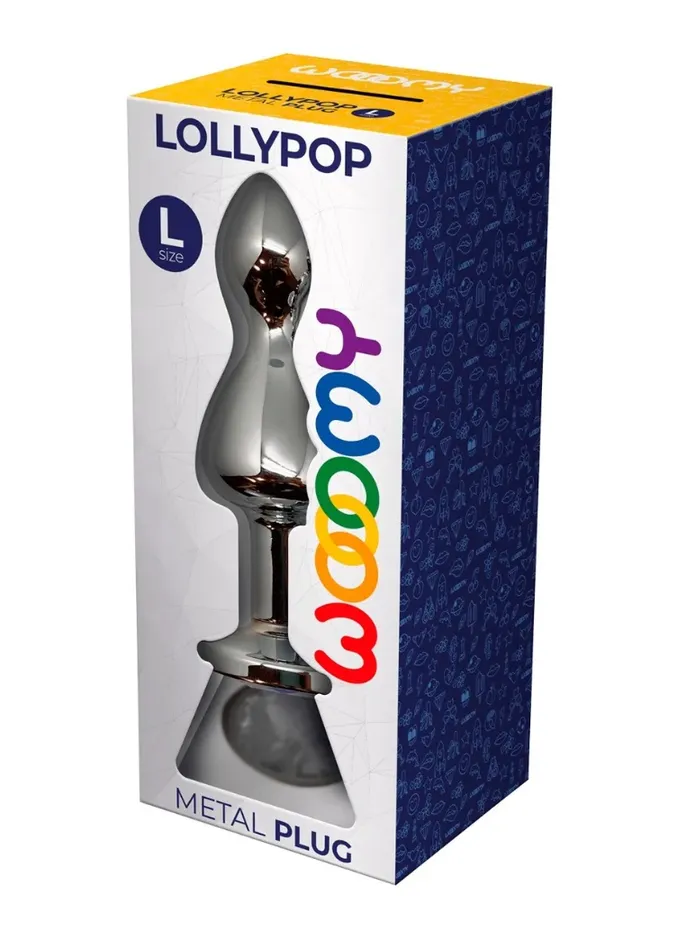 Adrien Lastic WOOOMY Lollypop Double Ball Metal Plug White L Male Sex Toys