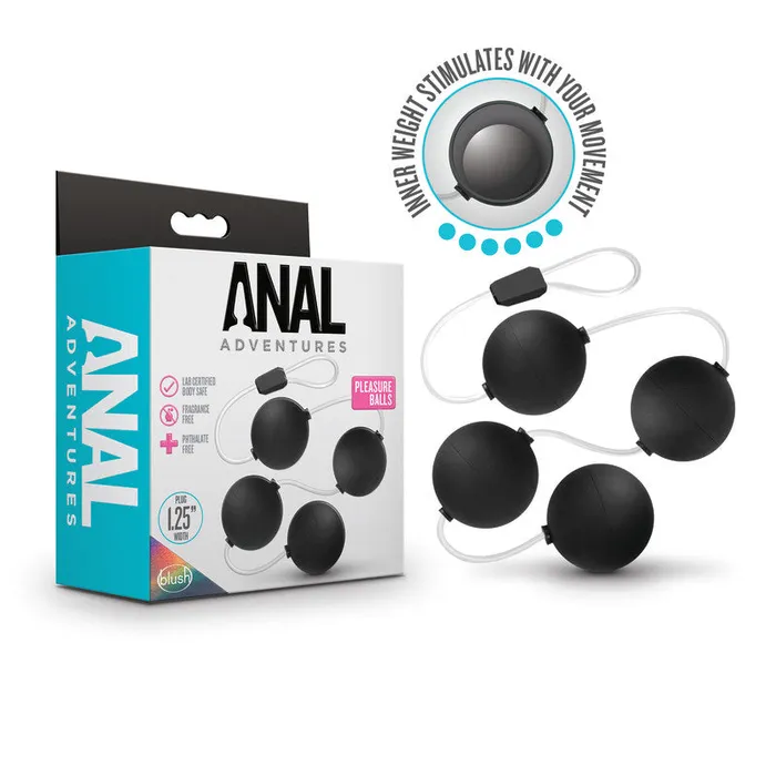 Anal Adventures Pleasure Balls Black Blush Novelties Anal