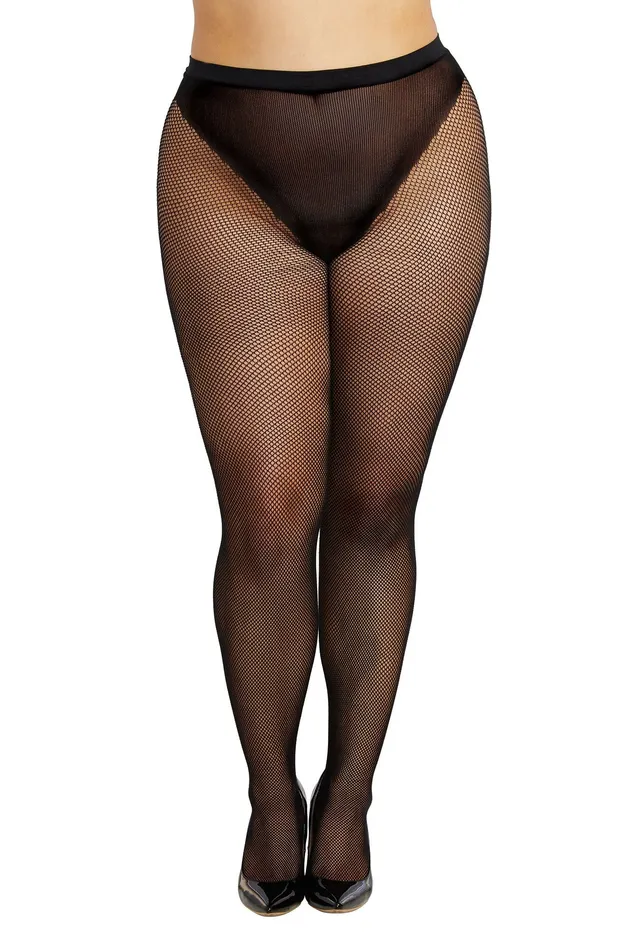 Anal Dreamgirl Fishnet Pantyhose With Rhinestones Queen Size Black