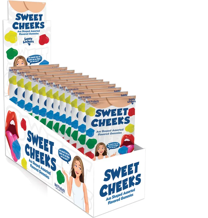 Anal Hott Products Sweet Cheeks Gummies Ass Shaped Gummies Assorted Flavors