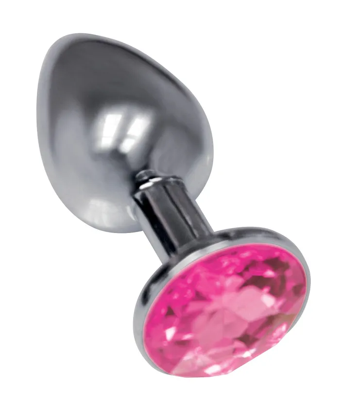 Anal Icon Brands The 9s the Silver Starter Bejeweled Stainless Steel Plug Pink