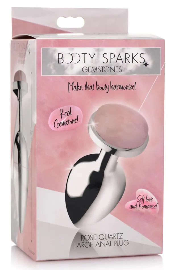 Authentic Rose Quartz Gemstone Anal Plug | Booty Sparks Male Sex Toys