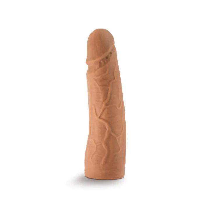 Blush Novelties Dildos Lock on 7 Inch Realistic Lock on Dildo Mocha