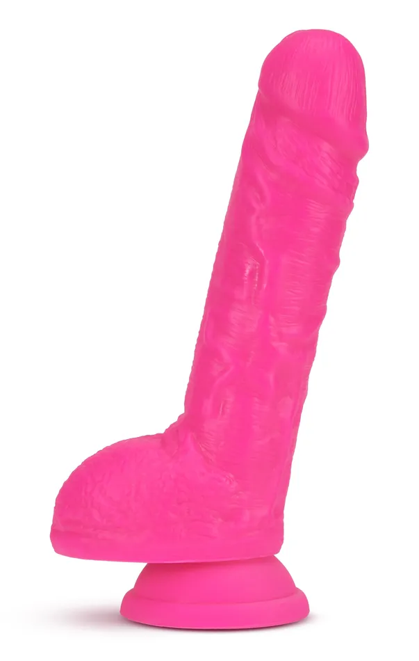 Blush Novelties Dildos Neo 9 Inch Dual Density Dildo Neon Pink