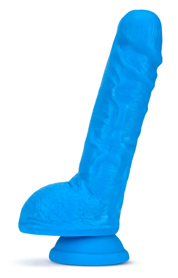 Blush Novelties Neo 9 Inch Dual Density Dildo Neon Blue Dildos