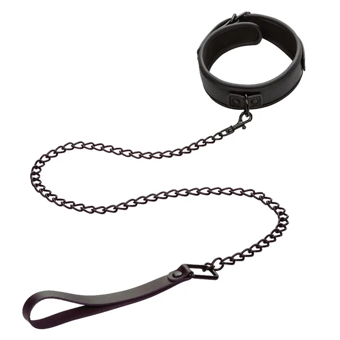 CalExotics Anal Nocturnal Collection Collar and Leash Black