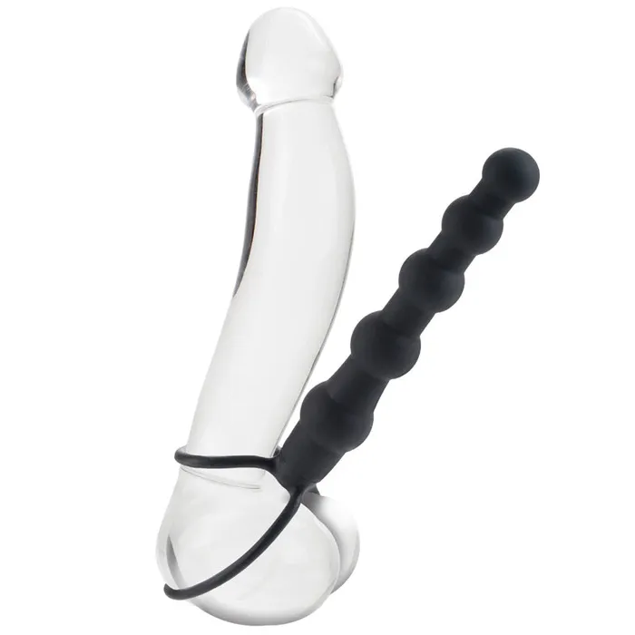 California Exotic Love Rider Beaded Dual Black Penetrator Anal