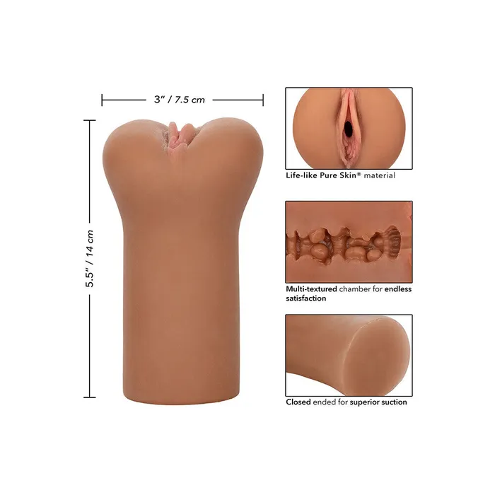 California Exotic Male Sex Toys | Boundless Vulva Masturbator Flesh Brown