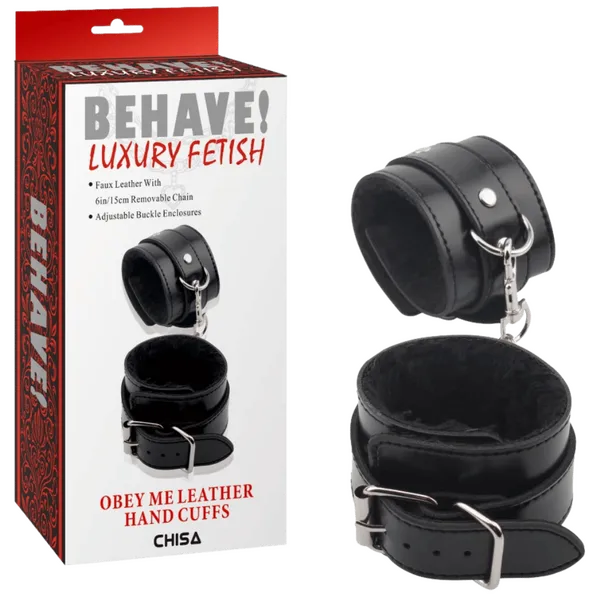 Chisa Restraints Obey Me Leather Hand Cuffs