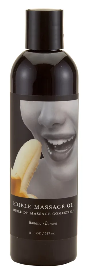 Couples Earthly Body Edible Massage Oil 8 Oz Banana