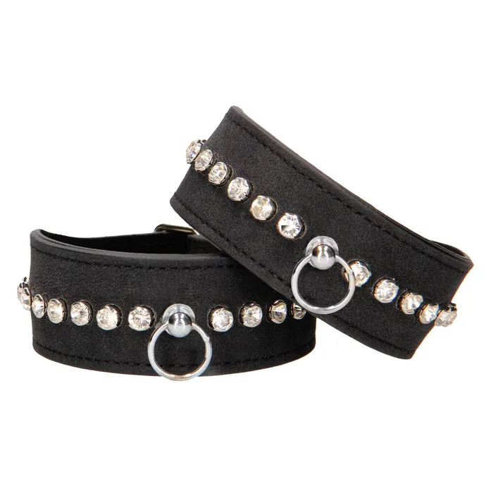 Couples Ouch Diamond Studded Wrist Cuffs Shots Toys