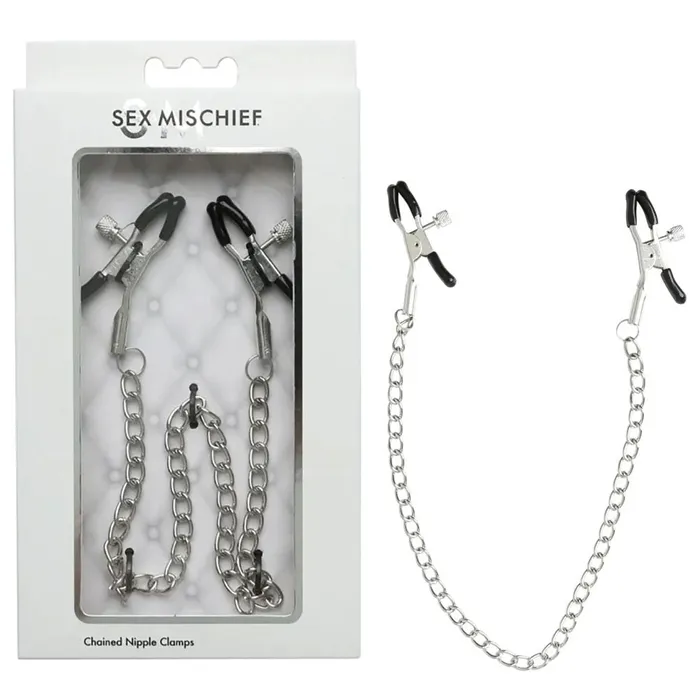 Couples Sportsheets Sex Mischief Chained Nipple Clamps