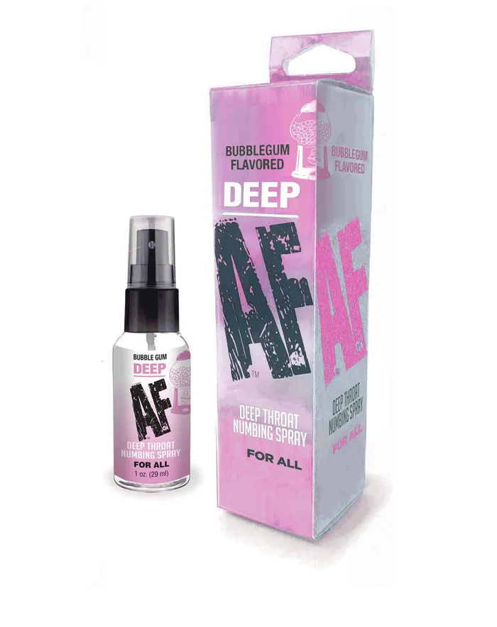 Deep Af Throat Numbing Spray 1oz Bubblegum Little Genie Male Sex Toys