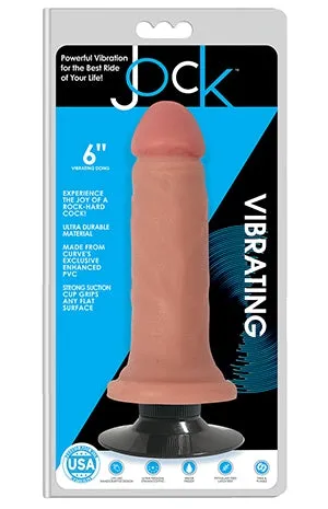 Dildos JOCK 6 Vibrating Dong No Balls Vanilla Curve Toys