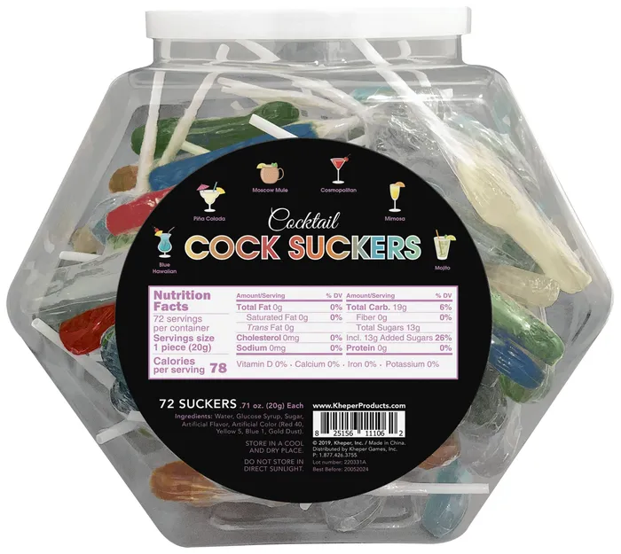 Dildos Kheper Games Cocktail Cock Suckers Fish Bowl 72 Suckers