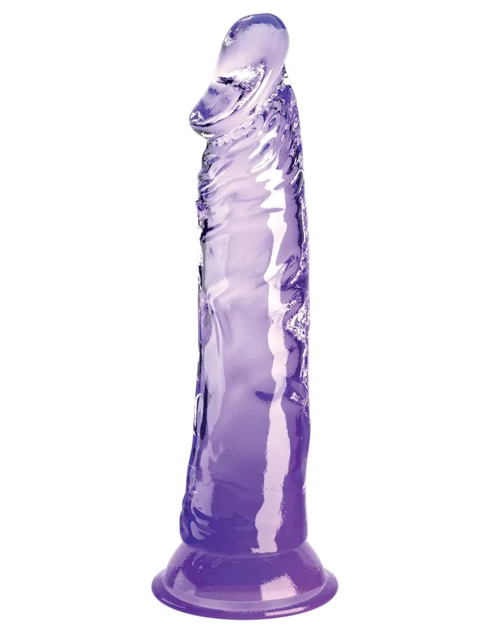 Dildos King Cock Clear 8 Inch Purple Pipedream