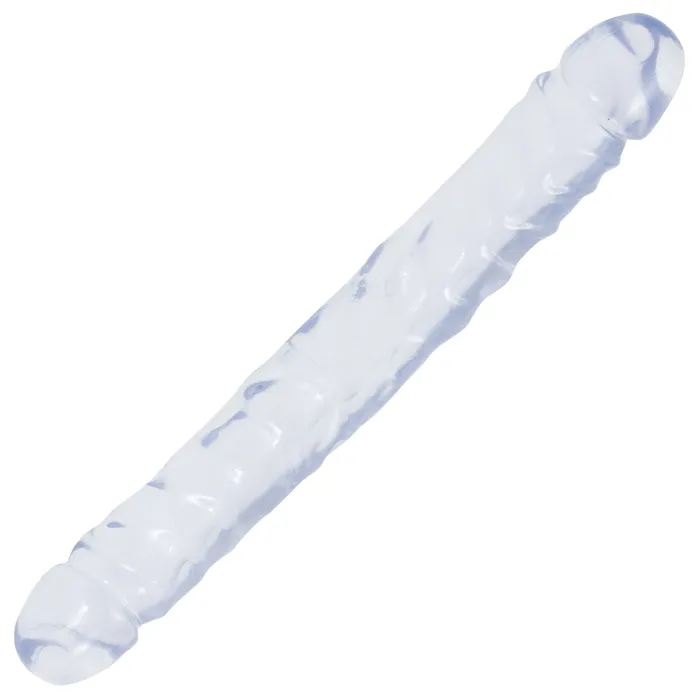 Doc Johnson Dildos Crystal Jellies Jr Double Dong 12 Inch Clear