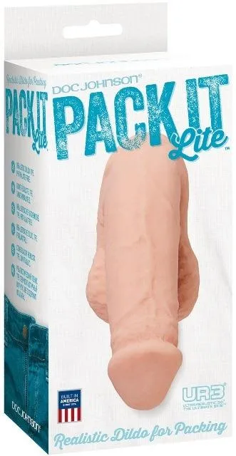 Doc Johnson Pack It Lite Realistic Dildo for Packing Vanilla Doc Johnson Dildos