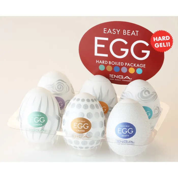 Easy Beat Egg Hard Boiled Masturbator Six Pack Egg Series Male Sex Toys