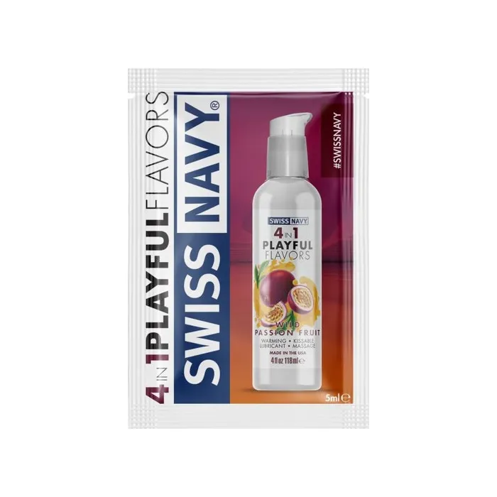 Enhancers Swiss Navy Wild Passion Fruit Lube 5ml Sachets 100 pack Swiss Navy