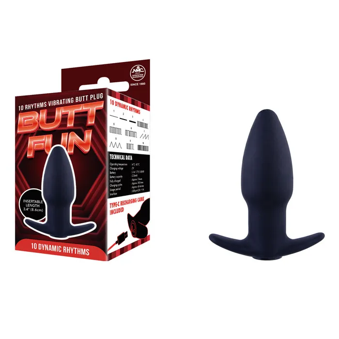 Excellent Power Anal Butt Fun Rechargeable Butt Plug Black