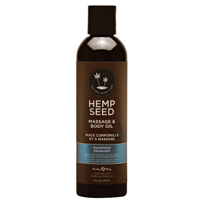 Hemp Seed Massage Body Oil Sunsational Italian Bergamot Juniper Berries White Wood Scented Earthly Body Couples