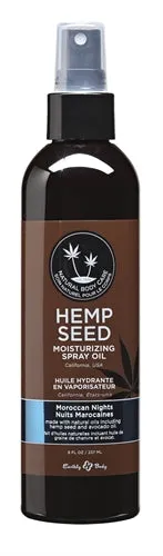 Hemp Seed Moisturizing Spray Oil 8 Fl Oz Moroccan Nights Earthly Body Couples