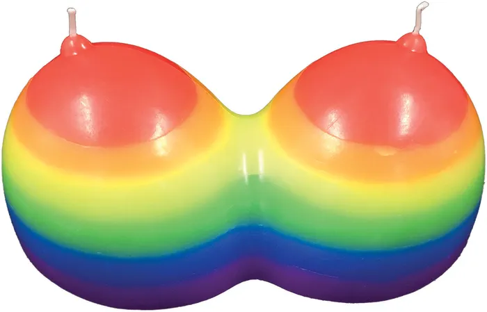 Hott Products Anal Jumbo Boobie Rainbow Candle