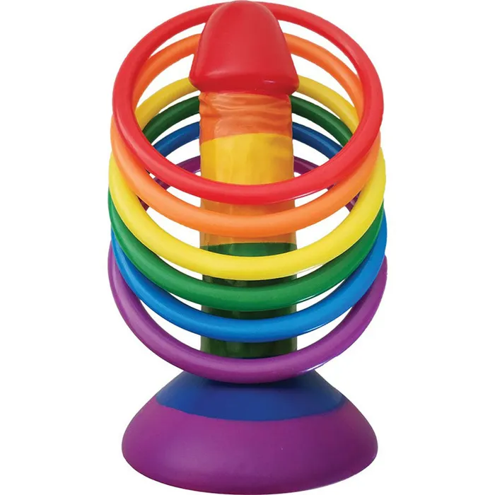 Hott Products Male Sex Toys Rainbow Pecker Party Ring Toss