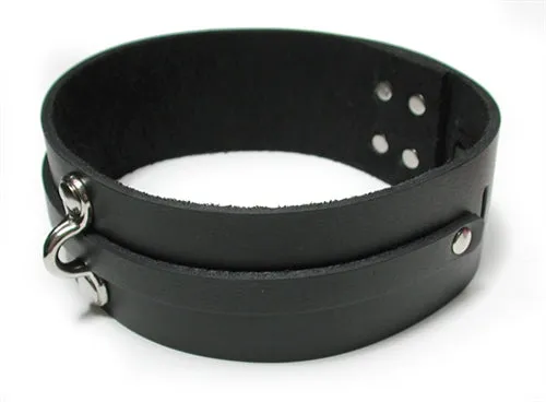 Kinklab Restraints Bondage Basics Black Leather Collar