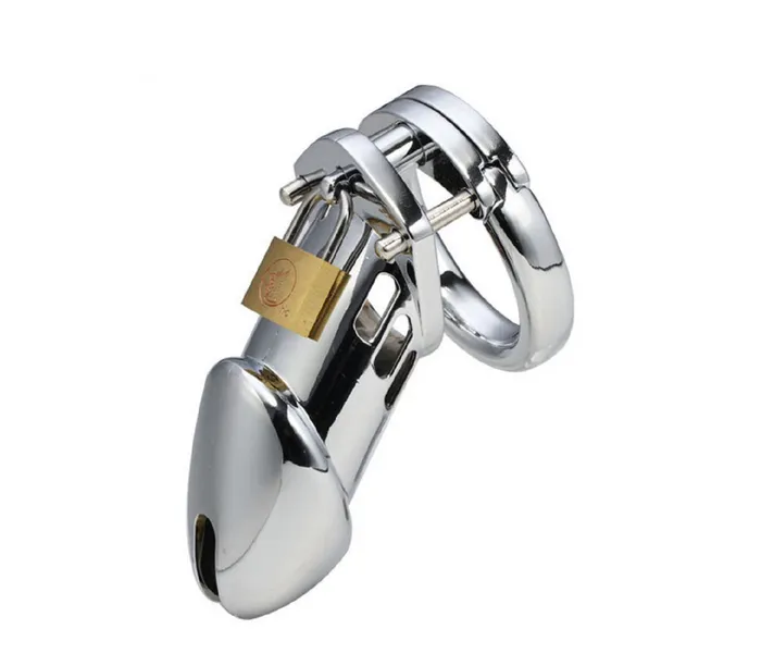 Love In Leather LOVE IN LEATHER 2 ALLOY MALE CHASTITY DEVICE 45MM Male Sex Toys