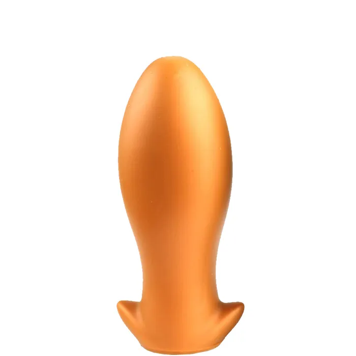 Male Sex Toys BeBuZZed Bebuzzed DINO EGG Anal Plug Liquid Silicone 125cm Gold