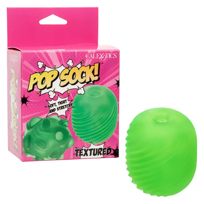 Male Sex Toys Calexotics Pop Sock Textured Green