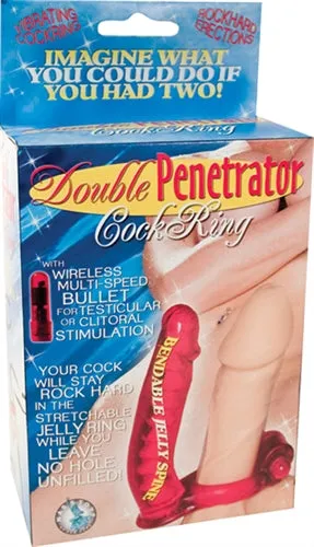 Male Sex Toys Double Penetrator Cock Ring Red Nasstoys