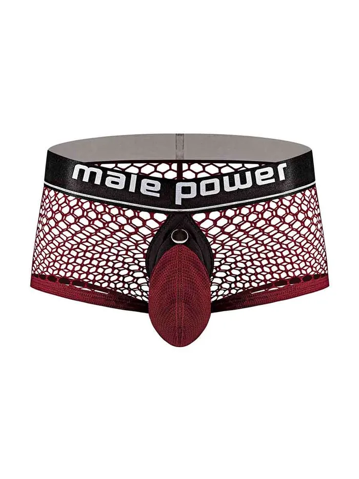 Male Sex Toys Male Power Cock Pit Net Mini Cock Ring Short Small Burgundy