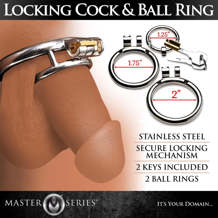 Male Sex Toys | Master Series Locking Cock and Ball Ring