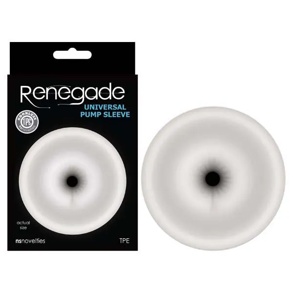 Male Sex Toys | NS Novelties Renegade Universal Pump Sleeve - Clear Ass-Shaped Penis Pump Sleeve