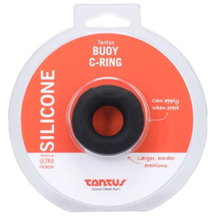 Male Sex Toys | Tantus Buoy C-Ring Medium Onyx