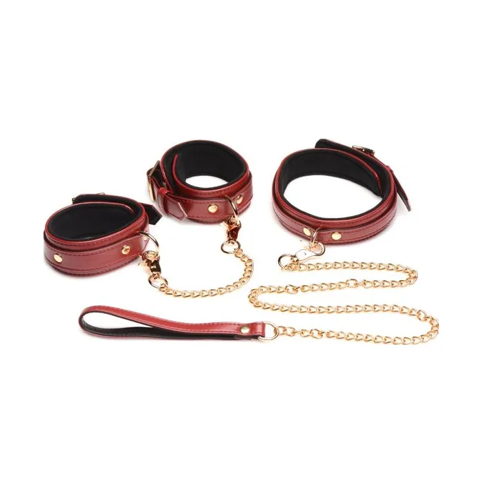 Master Series Anal | 6 Pc Bondage Set Burgundy