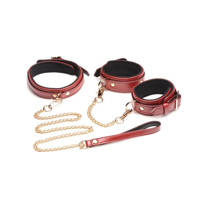 Master Series Anal | 6 Pc Bondage Set Burgundy