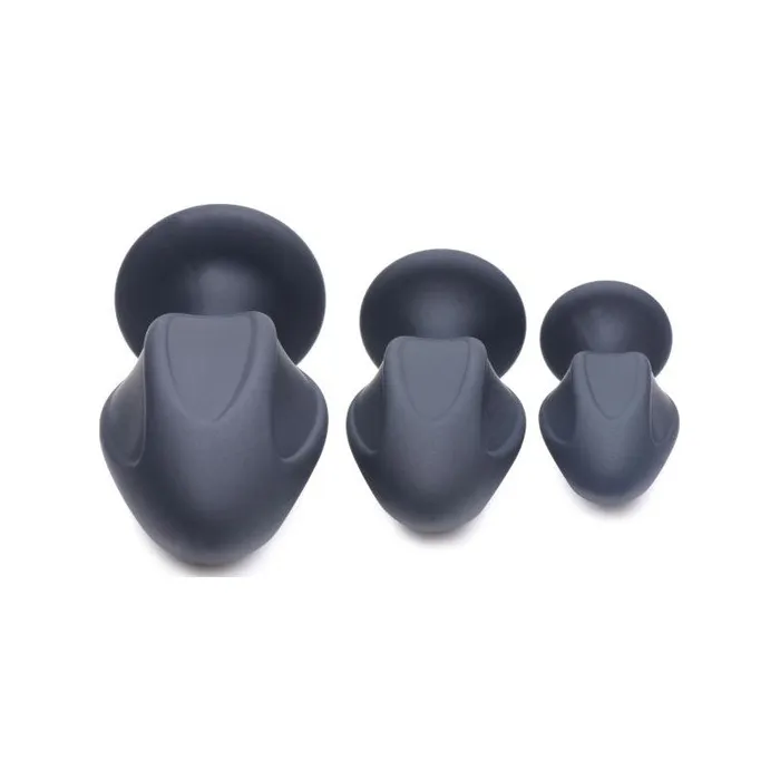 Master Series Anal | Triple Juicers Silicone Anal Plug Set Black