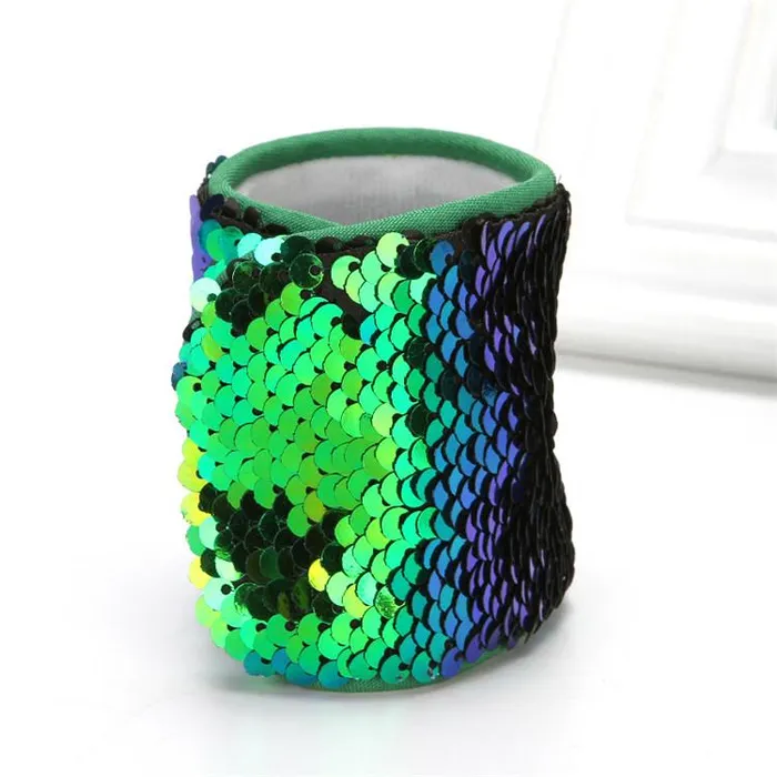 Mermaid Green to Black Flip Sequin Dream Wristband Cuff Perfectly Incorrect Anal