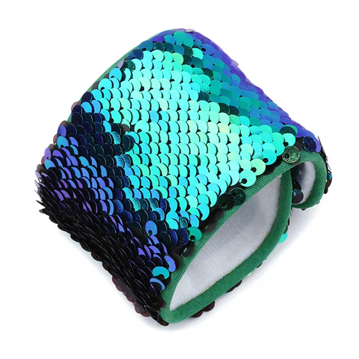 Mermaid Green to Black Flip Sequin Dream Wristband Cuff | Perfectly Incorrect Anal