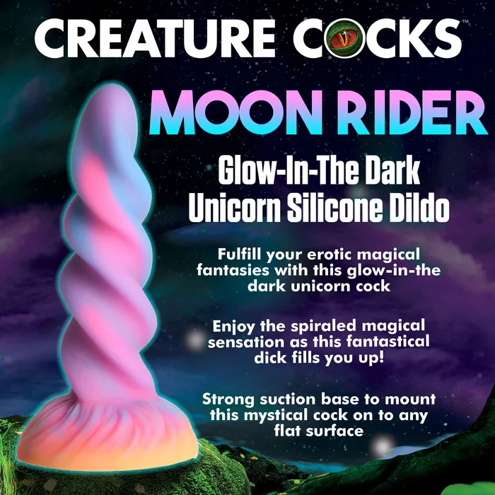 Moon Rider Glow-in-the-dark unicorn Dildo | Creature Cocks Dildos