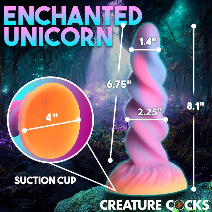 Moon Rider Glow-in-the-dark unicorn Dildo | Creature Cocks Dildos