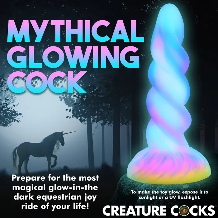 Moon Rider Glow-in-the-dark unicorn Dildo | Creature Cocks Dildos