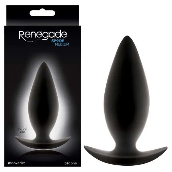 Ns Novelties Anal Renegade Spades Black 10 cm 4 Medium Anal Butt Plug