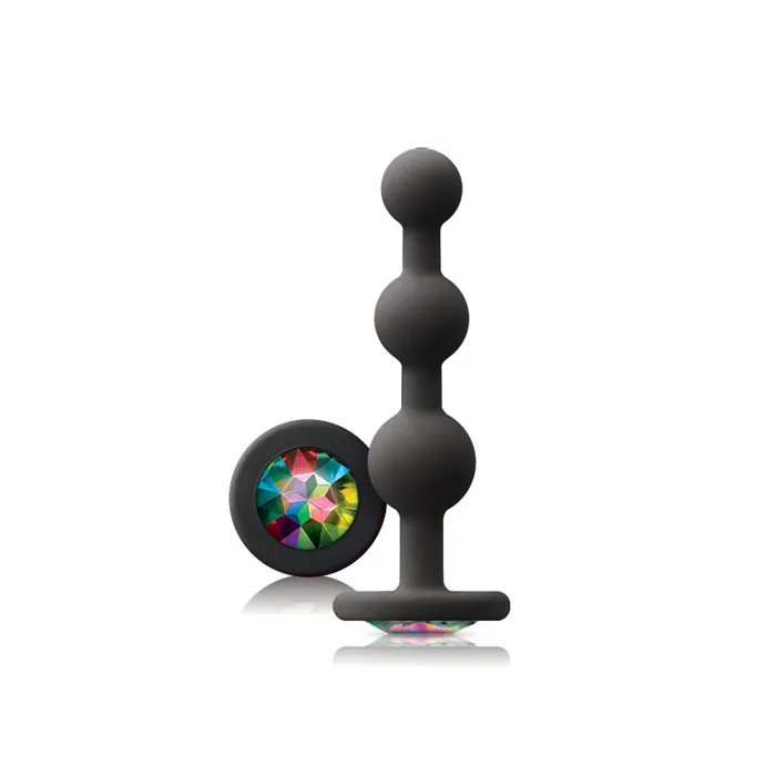 nsnovelties Glams Ripple Rainbow Gem Black Anal